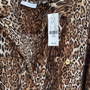 Leopard shirt dress